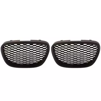 Черная передняя решетка с сотами, сетчатая решетка без значка для Seat Leon MK2 1P 2006-2009