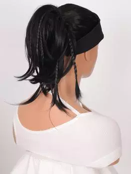 Черная плетеная петля для прямых волос, подходит для повседневной женской носки.