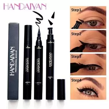 Черная подводка для глаз, долговечная водостойкая подводка для глаз, жидкий карандаш для макияжа 1Pcs