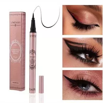 Черная подводка для глаз, стойкая водостойкая подводка для глаз, быстро сохнет и не размазывается 1pc