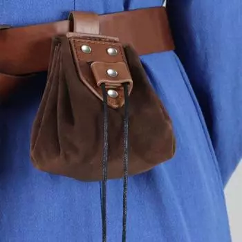 Черная поясная сумка кельтский викинг монетница стимпанк кошелек на шнурке для мужчин и женщин ларп косплей чёрный