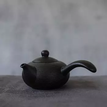 Черная посуда Керамические чайники Kyusu Чайник ручной работы 165 мл Black