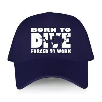 Черная повседневная бейсболка с принтом для мальчиков MSP BORN TO DIVE вынуждена работать Мужская женская летняя шляпа уличные кепки Snapback спортивный капот Adjustable