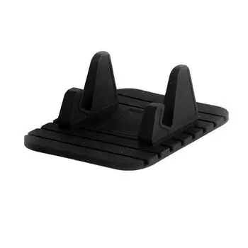 Черная приборная панель автомобиля, нескользящий резиновый коврик, держатель для телефона, подставка, аксессуары