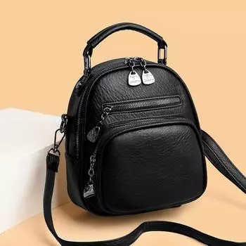 Черная простая многослойная сумка для мобильного телефона через плечо для женщин на лето, сумка для мамы, многофункциональный рюкзак