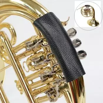 Черная яловая кожа, натуральная кожа, черный валторн, защитная накладка для рук, защитный чехол