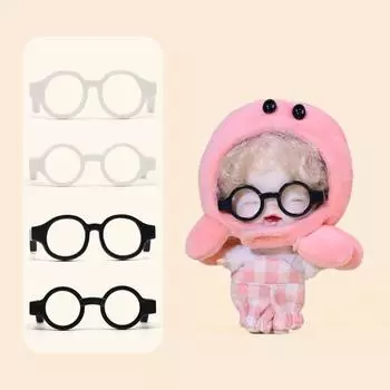 Черная рамка OB11 Кукла Круглые очки Круглая кукла Мини-очки Кукла Круглые очки Кукла Украшение White-Square Frame