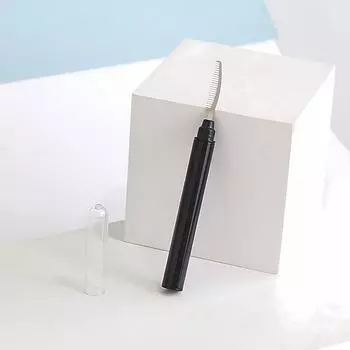 Черная расческа-зажим для ресниц с крышкой, разделитель ресниц, металлическая щеточка для подтяжки и завивки бровей, мини-расческа для бровей, инструмент для макияжа 1Pcs