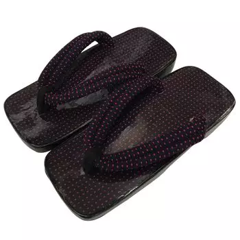 Черная резиновая натуральная Hita Sashiko Виниловая подушка Made in Square Sashiko L [Edo Ten] Geta, Подошва, Кедр, Все, Покрытие, Стринги, Япония, Красный,