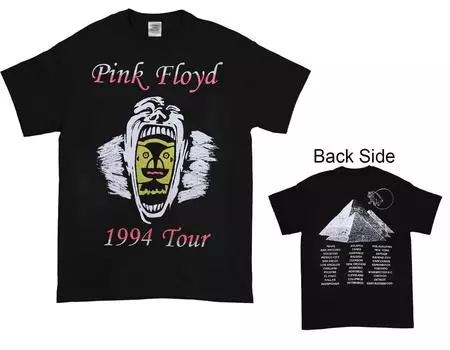 Черная рубашка 1994 Tour Pink Floyd The Division Bell, двусторонняя футболка унисекс S