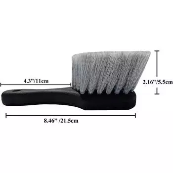 Черная щетка для мытья автомобиля Щетка для чистки автомобильных шин и дисков Универсальные аксессуары для чистки колес и шин Очищает шины и удаляет грязь чёрный