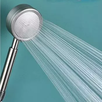 Черная, серебристая насадка для душа из нержавеющей стали Прочная насадка для душа высокого давления для ванной комнаты Ручная водосберегающая насадка для душа чёрный