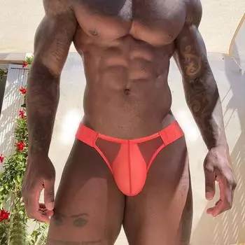 Черная серия: Мужское нижнее белье с низкой посадкой из ледяного шелка, прохладное, дышащее - AD 786 L