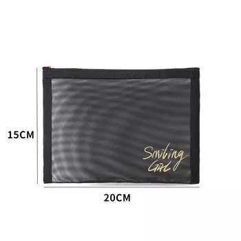 Черная сетчатая косметичка Дорожная удобная туалетная сумка Сумка для хранения для путешествий на открытом воздухе Женский органайзер для макияжа Сумка на молнии