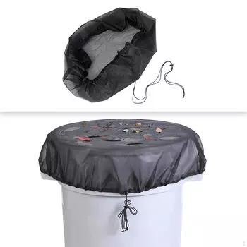 Черная сетчатая крышка для бочек с дождевой водой, сетка для сбора бочек, регулируемая вода 80cm