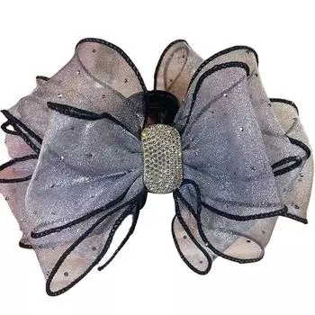 Черная сетчатая заколка-краб для волос, винтажная элегантная заколка для волос, заколки-акулы для женщин, аксессуары для волос