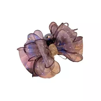 Черная сетчатая заколка-краб для волос, винтажная элегантная заколка для волос, заколки-акулы для женщин, аксессуары для волос