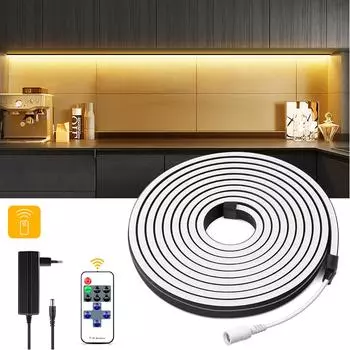 Черная силиконовая трубка, неоновый свет, светодиодная лента с радиочастотным пультом дистанционного управления, 24 В постоянного тока, гибкая веревочная трубка, водонепроницаемая лампа для домашнего рождественского декора