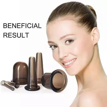 Черная силиконовая вакуумная присоска для лифтинга лица, лица, глаз, массажная чашка S