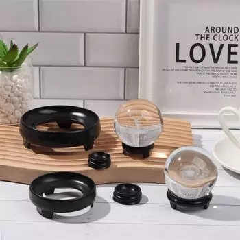 Черная смоляная основа из хрустального шара, высококачественный хрустальный шар, подставка для демонстрации фотографий, реквизит для рукоделия, подарок, украшение для дома