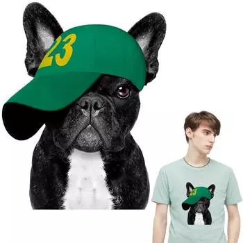 Черная собака в шляпе, переводные картинки для одежды, полосы, термопресс, аппликация, аксессуары «сделай сам», наклейки на джинсы, наклейки с принтом на футболке 19x24cm