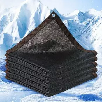 Черная солнцезащитная сетка с обернутым краем, перфорированная, утолщенная, для защиты от солнца, для балкона, для цветов, для защиты от солнца, для теплицы 2MX2M чёрный