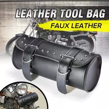 Черная сумка для инструментов для мотоцикла, передняя вилка, руль, седельная сумка, универсальная сумка для хранения гоночного хвоста