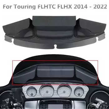 Черная сумка для ветрового стекла Batwing Fairing Wave Saddle 3 Pouch Pocket Bag для Harley Touring FLHTC FLHX 2014 - 2022 чёрный