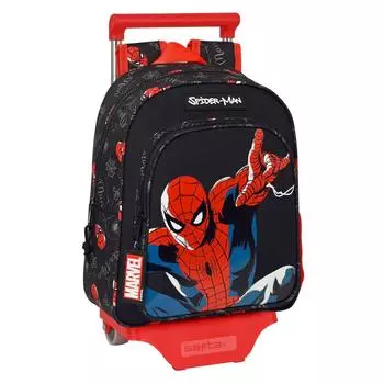 Черная сумка на колесиках Spiderman Hero (27 х 33 х 10 см)