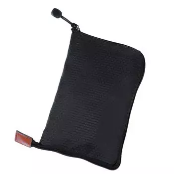 Черная сумка на шнурке, большой вместимости, складная, с застежкой-молнией. чёрный