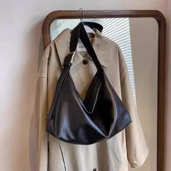Черная сумка-тоут Commuter Big Bag женская 2025 новая летняя высококачественная из мягкой кожи женская сумка-мессенджер большой вместимости Black