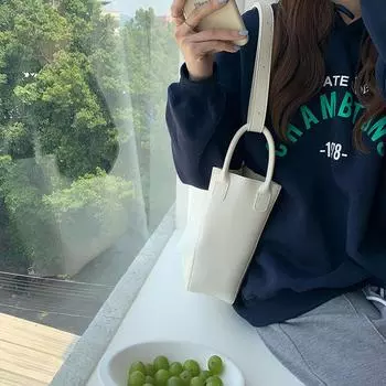 Черная сумка-тоут из искусственной кожи2023Новая женская сумка-тоут большой вместимости на молнии в стиле минимализма, классическая модная школьная сумка для поездок на работу Tide чёрный