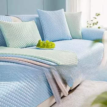 Черная технология, ледяной шелк, подушка для дивана, лето, лето, простой современный летний коврик, подушка для сиденья, нескользящий чехол для дивана, тканевый чехол 70*70