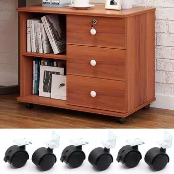 Черная тележка с роликами, нейлоновое колесо для багажа, прочный мебельный шкив, офисное компьютерное кресло