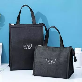 Черная термосумка для обеда, портативный холодильник, изолированная сумка-бенто для пикника, дорожная сумка для фруктовых напитков, органайзер для свежих продуктов, аксессуары, принадлежности Option 1