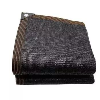 Черная тканевая сетка для защиты от солнца с проклеенным краем и люверсами, солнцезащитная сетка для перголы, теплицы с растениями, сада, патио, навеса