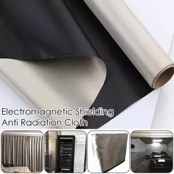 Черная токопроводящая ткань RFID EMF EMI высокочастотная электромагнитная экранирующая ткань водонепроницаемая антирадиационная защитная ткань 100cm чёрный