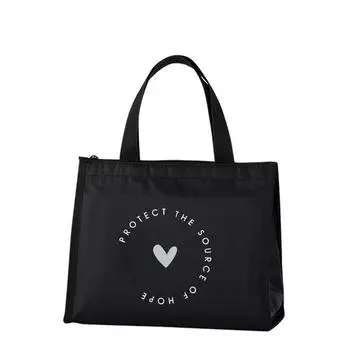 Черная толстая парусиновая ткань Оксфорд, портативная изоляционная сумка для обеда, сумка для хранения большой емкости чёрный