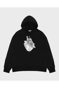 Черная толстовка с капюшоном унисекс Behelit