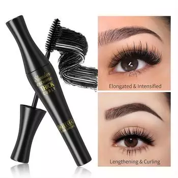 Черная тушь для ресниц 4D, объемная черная тушь, легкая, не размазывающаяся текстура, водостойкая удлиняющая, объемная, подкручивающая тушь 1pc
