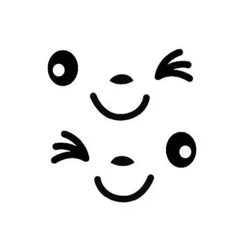 Черная улыбка лицо дизайн 3D наклейка декоративная наклейка для бокового зеркала заднего вида автомобиля белый