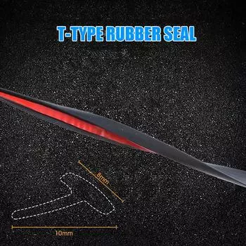 Черная универсальная автомобильная резиновая уплотнительная полоса 2 м, маленькая наклонная Т-образная автомобильная уплотнительная резина, уплотнительная полоса для раструба, отделка арок для автомобиля чёрный