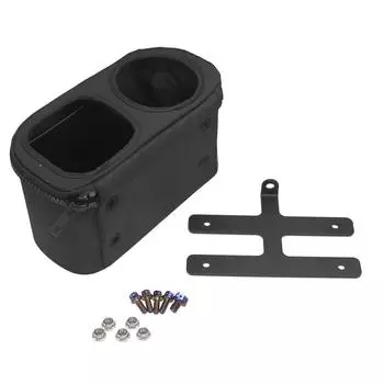 Черная универсальная мотоциклетная квадроциклетная передняя сумка-органайзер на руль с перекладиной и подстаканником X1