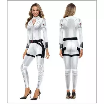 Черная Вдова косплей новый комбинезон напечатанные колготки косплей костюм для женщин L