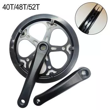 Черная велосипедная шатунная система, простая в установке, хорошая совместимость