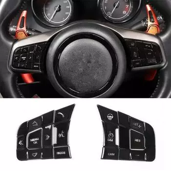 Черная защитная наклейка на кнопки рулевого колеса для Jaguar F-Type, F-Pace, Xe, Xf 2013-23