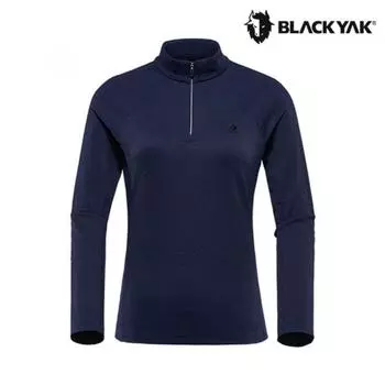 Черная женская футболка SB SToma из яка на молнии 1ByTSf2504 Na 100