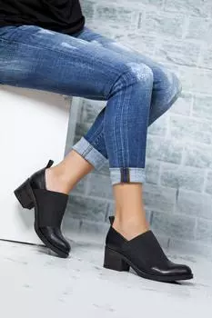 Черная женская кожаная повседневная обувь из натуральной кожи