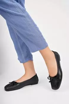 Черная женская кожаная повседневная обувь из натуральной кожи