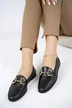 Черная женская кожаная повседневная обувь из натуральной кожи с принтом